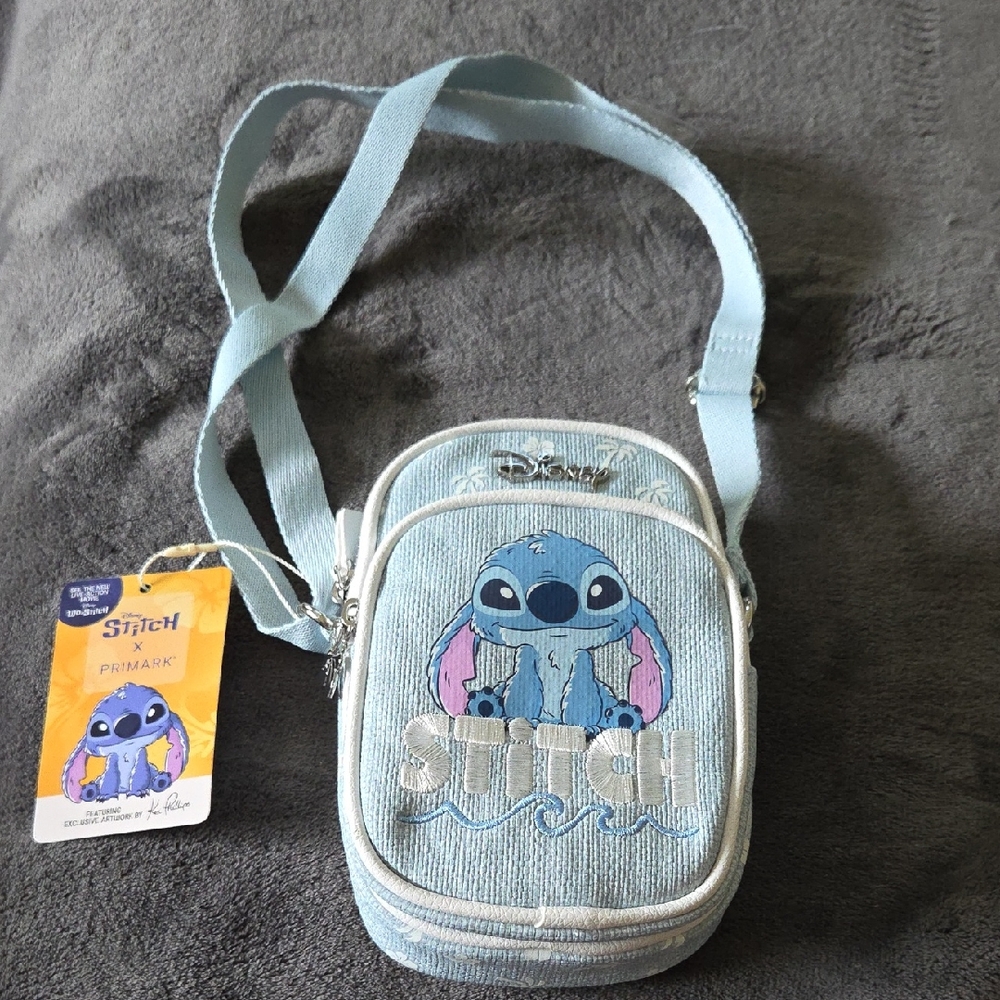 Primark Blue Stitch Crossbody Bag with Shimmer Finish